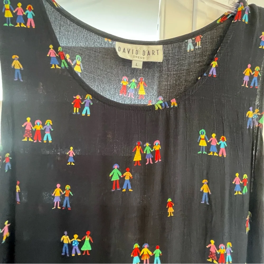 David Dart Black Sleeveless Scoop Neck Sundress teacher - Picture 5 of 6
